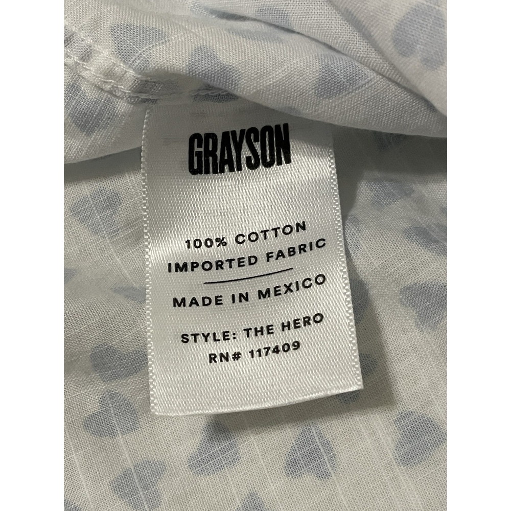 Grayson by Frank & Eileen Hero Shirt size Small (2) Lightweight Woven Hearts - Picture 3 of 7